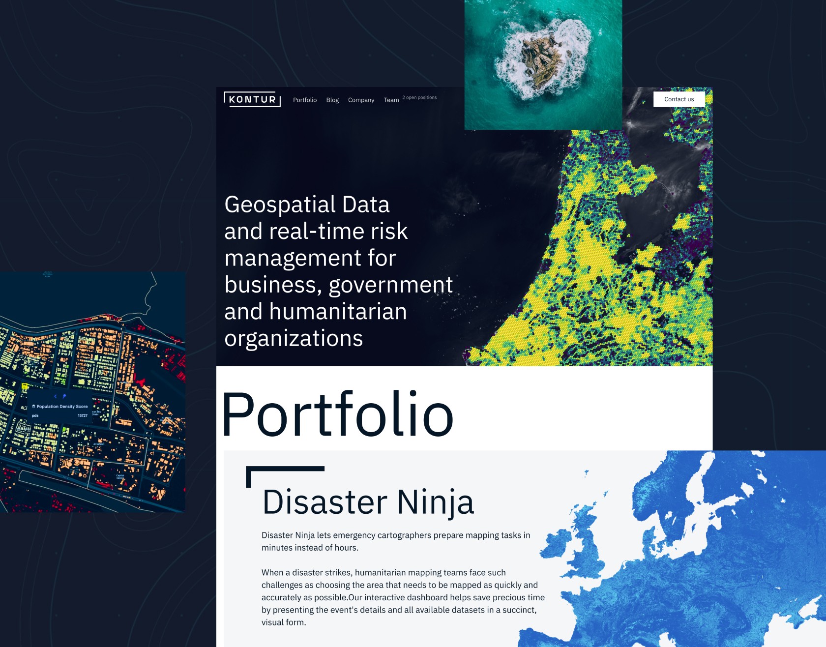 Портфолио проекта Disaster Ninja: геопространственные данные для экстренного картографирования